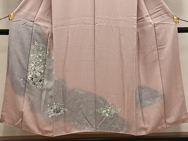 平和屋着物■訪問着 草花文 暈し染め 正絹 逸品 BAAV6076mz