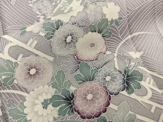 平和屋着物■訪問着 草花文 暈し染め 正絹 逸品 BAAV6076mz