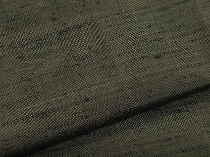 平和屋着物●男性　紬　アンサンブル　涅色　正絹　逸品　CAAZ8081vf