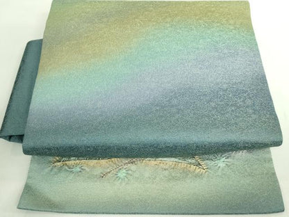平和屋着物●極上　久保田一竹　幻の辻が花　つけ帯　金通し地　逸品　DZAB6271kh6
