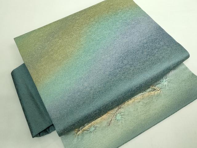 平和屋着物●極上　久保田一竹　幻の辻が花　つけ帯　金通し地　逸品　DZAB6271kh6