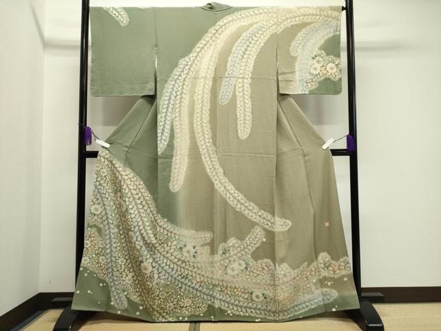 平和屋着物●訪問着　作家物　辻が花　絞り　暈し染め　正絹　逸品　未使用　CAAY8354gh
