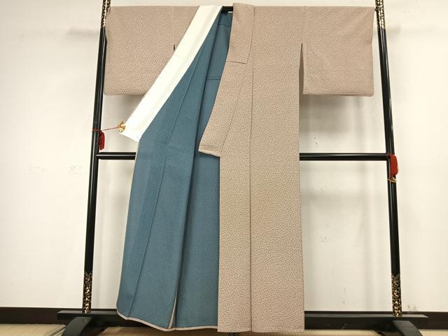 平和屋着物▽上質な小紋 単衣 番傘 正絹 逸品 AABC3846fy