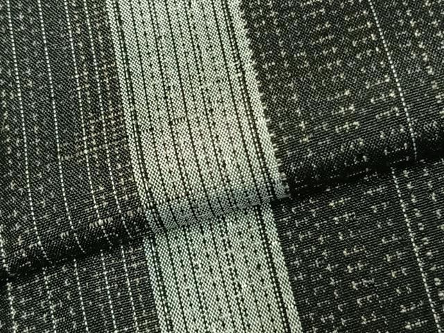 平和屋着物▽上質な紬 単衣 間道 ロング丈 正絹 逸品 AABC3854fy