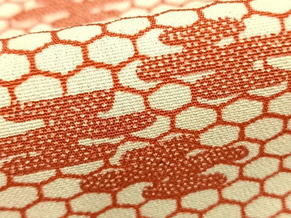 平和屋着物▽上質な小紋 単衣 幾何学文様 正絹 逸品 AABC3923fy