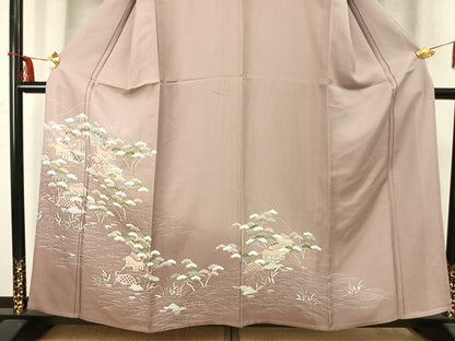 平和屋着物▽訪問着 単衣 風景文 正絹 逸品 AABC3940fy
