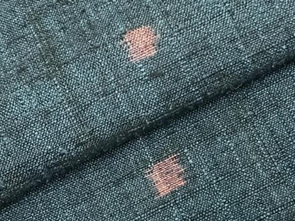 平和屋着物▽上質な紬　単衣　抽象文様　正絹　逸品　AABC3971fy
