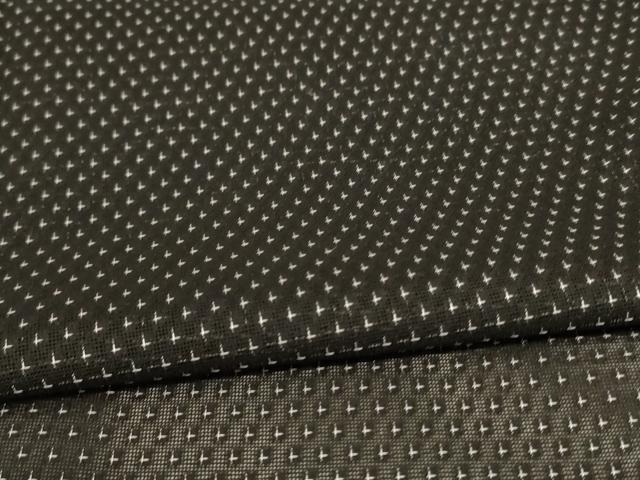 平和屋着物＊夏物 小紋 紗 十字絣文 正絹 逸品 AABC9377jd
