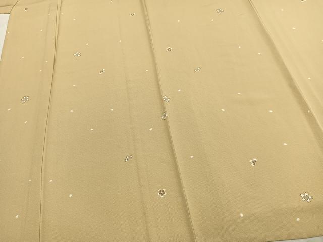平和屋着物▽上質な小紋 単衣 舞桜文 正絹 逸品 AABC3985fy