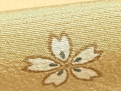 平和屋着物▽上質な小紋 単衣 舞桜文 正絹 逸品 AABC3985fy