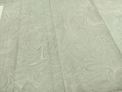 平和屋着物▽上質な小紋 単衣 作家物 紬地 墨流し文様 正絹 逸品 AABC3981fy
