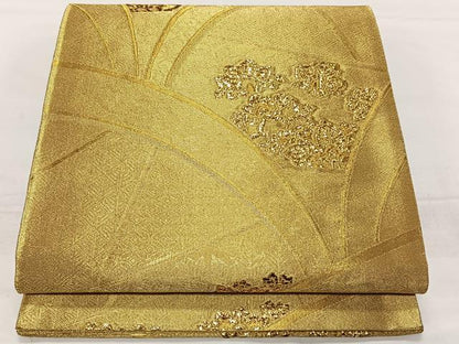 平和屋着物◎佐賀錦　六通柄袋帯　更紗花文　金糸　正絹　逸品　CAAZ8502qv