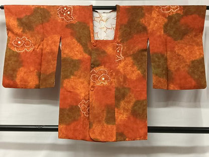 平和屋着物■道行コート　絞り　霞花文　暈し染め　反端付き　正絹　逸品　CAAY8631ua