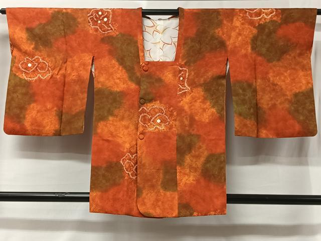 平和屋着物■道行コート　絞り　霞花文　暈し染め　反端付き　正絹　逸品　CAAY8631ua