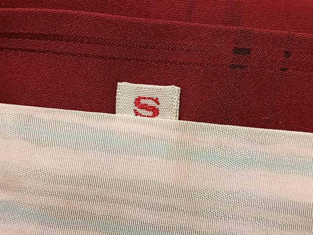 平和屋着物■道行コート　雨コート　単衣　格子　ロング丈　正絹　逸品　CAAY8675ua