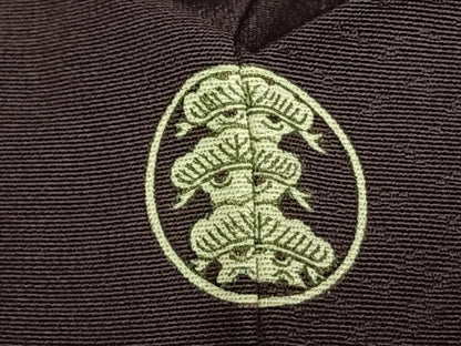 平和屋着物▽上質な色無地 単衣 丸地紋 滅紫色 正絹 逸品 AABC4054fy