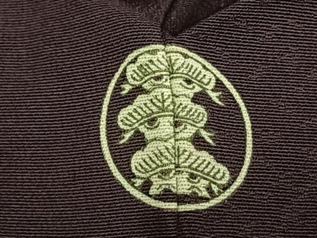 平和屋着物▽上質な色無地 単衣 丸地紋 滅紫色 正絹 逸品 AABC4054fy