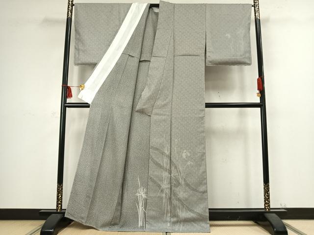 平和屋着物▽訪問着 無双 紗袷 紗×絽 草花文 正絹 逸品 未使用 AABC4043fy