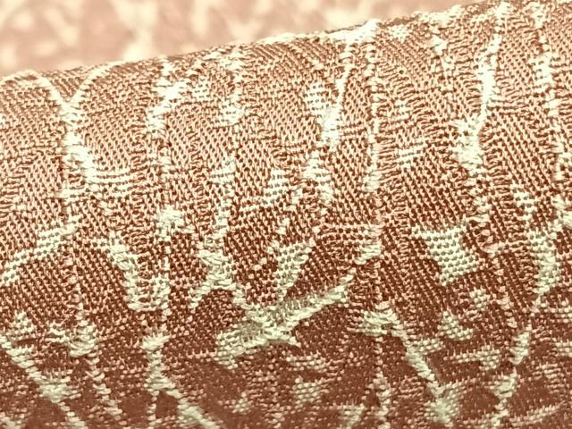 平和屋着物▽上質な小紋　単衣　霞文　正絹　逸品　AABC4063fy