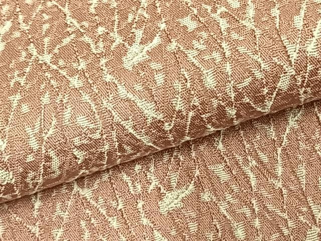 平和屋着物▽上質な小紋　単衣　霞文　正絹　逸品　AABC4063fy