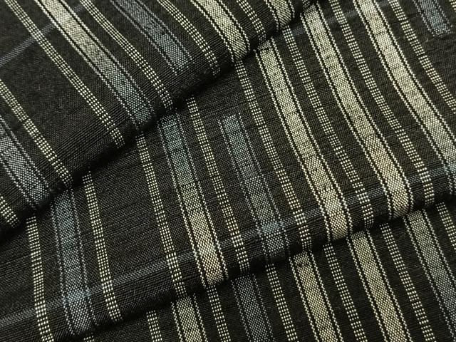 平和屋着物▽上質な紬 単衣 抽象文様 正絹 逸品 AABC4059fy