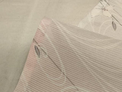 平和屋着物＊夏物 小紋 絽 流水枝花文 洗える着物 AABC9845jd