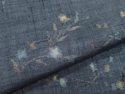 平和屋着物●上質な紬　飛鳥草花文　正絹　逸品　CAAZ8170vf