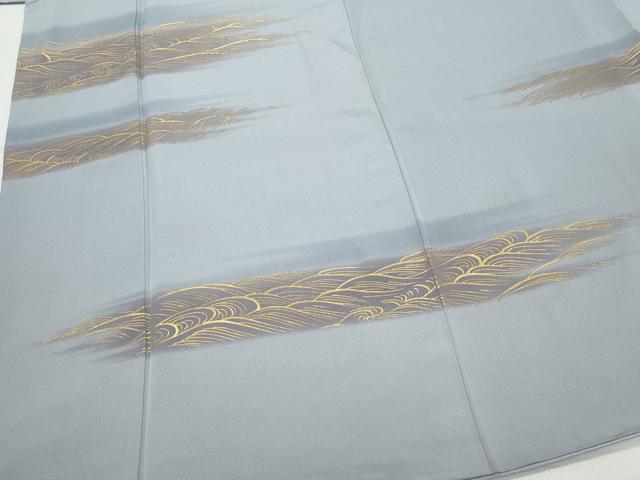 平和屋着物●訪問着　駒刺繍　立波文　金彩　正絹　逸品　CAAZ8190vf