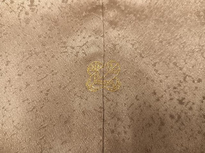 平和屋着物●訪問着　駒刺繍　花唐草文　金彩　正絹　逸品　AABC9779ph