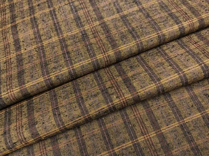 平和屋着物●上質な紬 格子 正絹 逸品 AABC9781ph