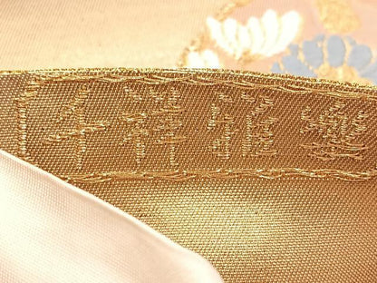 平和屋着物◎六通柄袋帯　唐織　千祥雅楽　金糸　正絹　逸品　BAAV4960yc