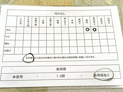 平和屋着物◎六通柄袋帯　唐織　牡丹　金銀糸　正絹　逸品　BAAV4989yc