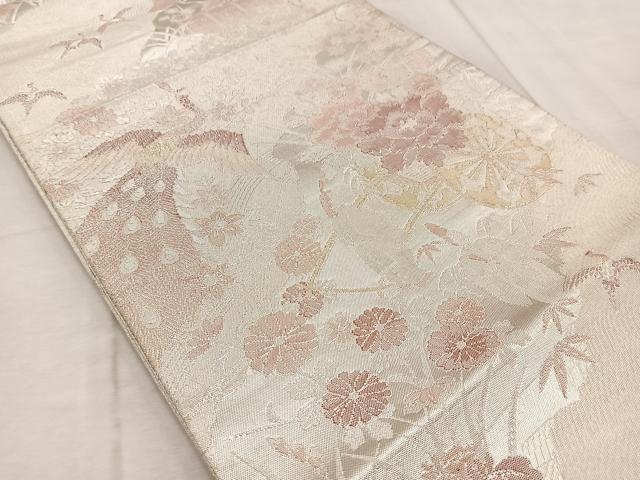平和屋着物◎900織佐賀錦 六通柄袋帯 平安人物風景文 金銀糸 正絹 逸品 BAAV6493yc