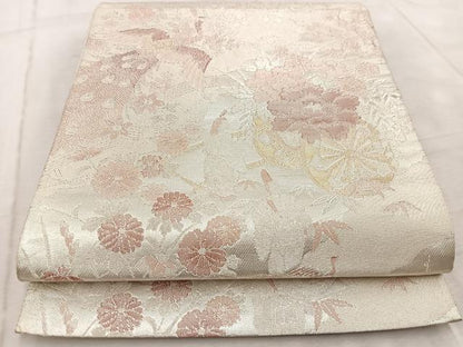 平和屋着物◎900織佐賀錦 六通柄袋帯 平安人物風景文 金銀糸 正絹 逸品 BAAV6493yc