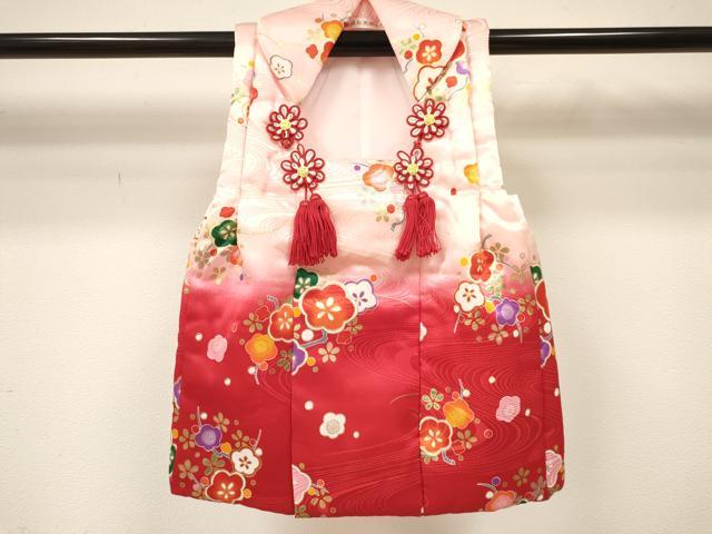 平和屋着物[]女の子　子供　被布　枝梅花文　暈し染め　金彩　洗える着物　DAAY3161ma