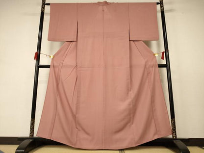 平和屋着物＊夏物 色無地 絽 砺茶色 正絹 逸品 AABC9881jd
