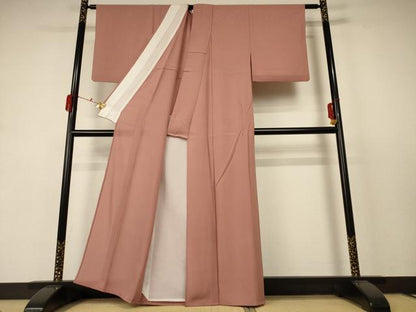 平和屋着物＊夏物 色無地 絽 砺茶色 正絹 逸品 AABC9881jd