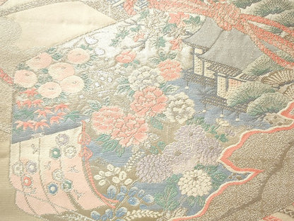 平和屋本店■袋帯 西陣 まとめて100点 孔雀 蝶 風景 花柄 宝相華 佐賀錦 金銀糸 など 着用可能多数 未使用品あり 全て正絹 se3782