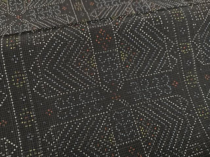 平和屋着物●上質な小紋　幾何学文様　正絹　逸品　AABD0765ph