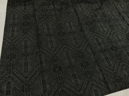 平和屋着物●上質な小紋　幾何学文様　正絹　逸品　AABD0765ph