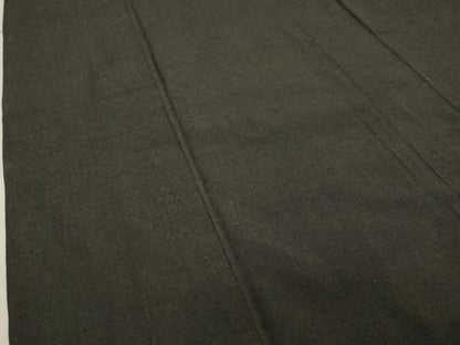 平和屋着物●男性　紬　アンサンブル　憲法黒茶色　正絹　逸品　CABA1238gh