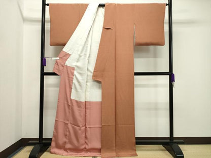 平和屋着物●江戸小紋　作家物　鮫小紋柄　鬼しぼ縮緬　ロング丈　正絹　逸品　CABA1290gh