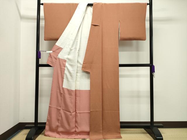 平和屋着物●江戸小紋　作家物　鮫小紋柄　鬼しぼ縮緬　ロング丈　正絹　逸品　CABA1290gh