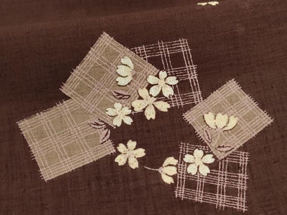平和屋着物＊夏物 こむさでもーど・COMME CA DU MODE 小紋 紗 舞桜文 洗える着物 未使用 AABC9936jd