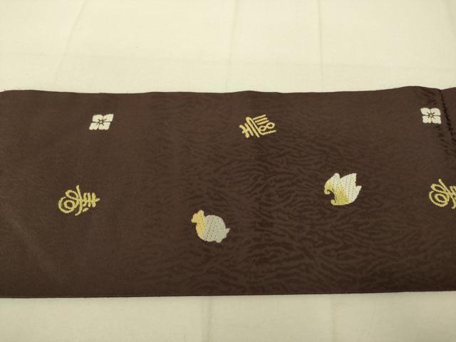 平和屋着物●九寸名古屋帯　唐織　宝尽くし　正絹　逸品　DABE9649du