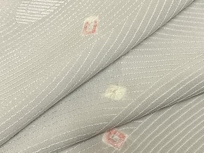 平和屋着物▽上質な小紋 単衣 絞り 散らし文 正絹 逸品 AABD0083fy