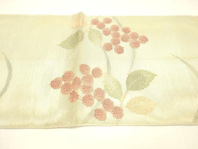 平和屋着物＊夏物 六通柄袋帯 南天文 金銀糸 正絹 逸品 DAAY8492cm
