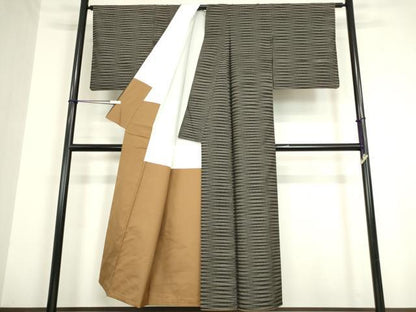 平和屋着物●本場大島紬 霞文 正絹 逸品 DAAY9219az