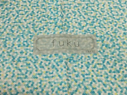 平和屋着物＊夏物 小紋 絽 亀甲文 反端付き 洗える着物 未使用 AABC9959jd