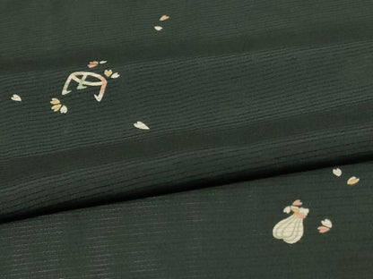 平和屋着物＊夏物 小紋 絽 茶道具 正絹 逸品 AABD3316jd